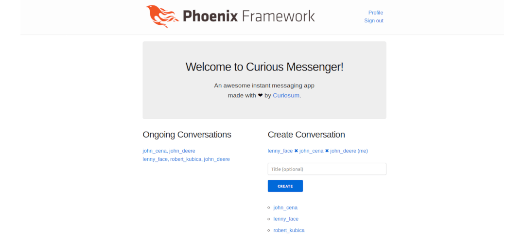 Phoenix LiveView Messenger App - Conversations and Contacts