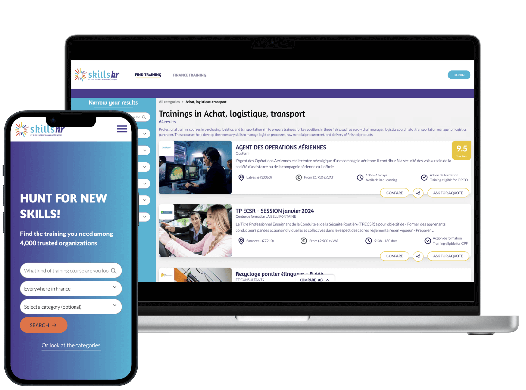 Skills Marketplace web and mobile app
